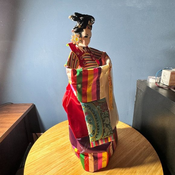 KOREAN SONOKONG HANBOK 18.5" Doll Royal Traditional Embroidery Wedding Bride - Picture 14 of 16